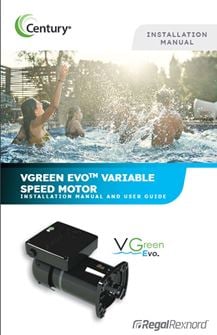Century VGreen Evo Variable Speed Motor User Manual Cover