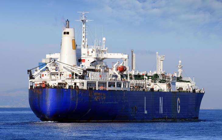 Blue Oil Tanker