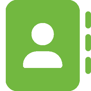 Green Address Book icon