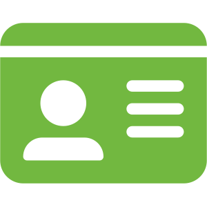 Green Identification Card Icon