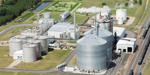 Sky View of Large Grain Handling Facility
