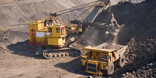 Mining Equipment Moving Rocks and Dirt