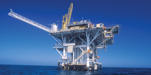 Oil Derik in the Ocean
