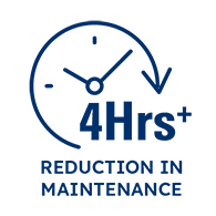 4 hrs reduction in maintenance icon