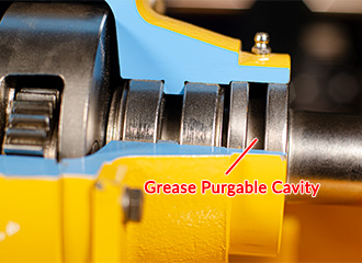 Planetgear Grease Purgable Cavity