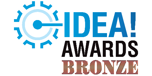 Graphic with logo and Idea! Awards Bronze wording