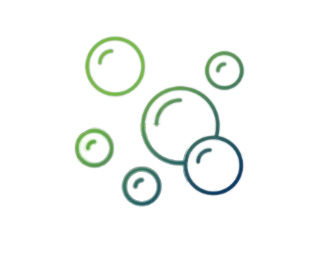 bubbles icon-green and blue-6400 Series