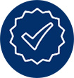 badge with checkmark for durable icon