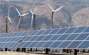 Power Generation Turbines and Solar Panels