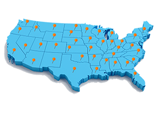 Large USA 3D with states and pins