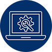 laptop with gear icon