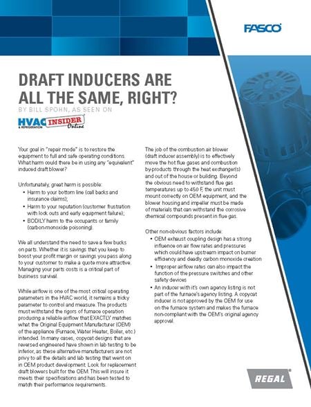Draft Inducers Are All The Same Right? Thumbnail