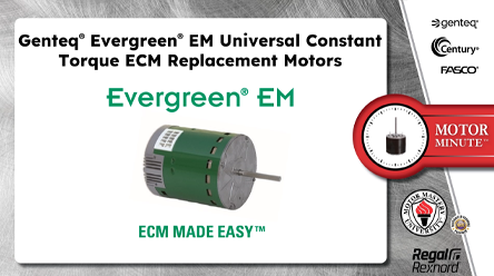 Genteq® Evergreen® EM Universal Constant Torque ECM Replacement Motors
