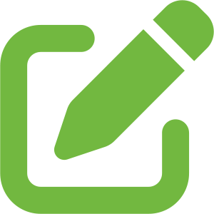 Green Pencil on Paper Icon