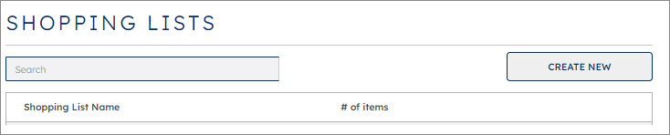 Shopping List