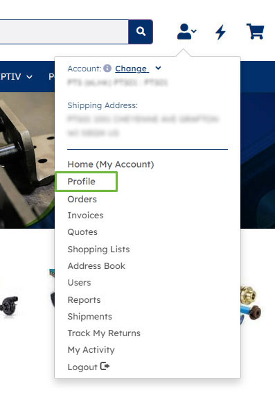 Profile Menu