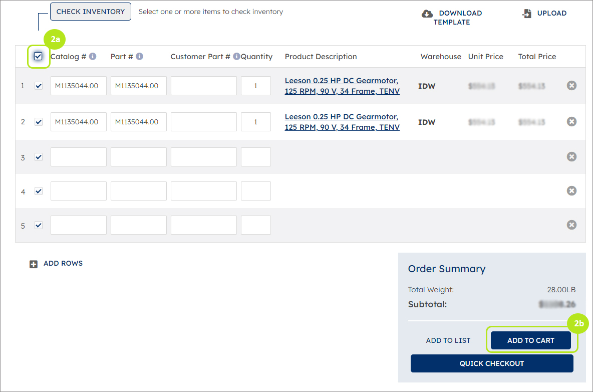 Quick Order