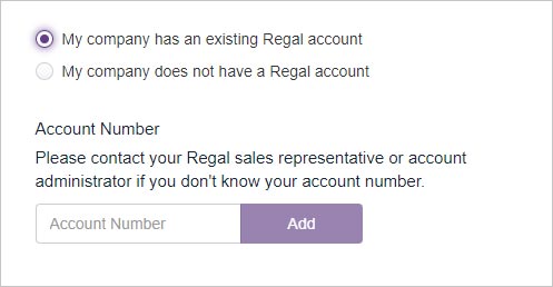 Regal account information