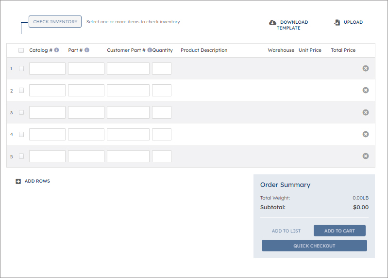 Quick order