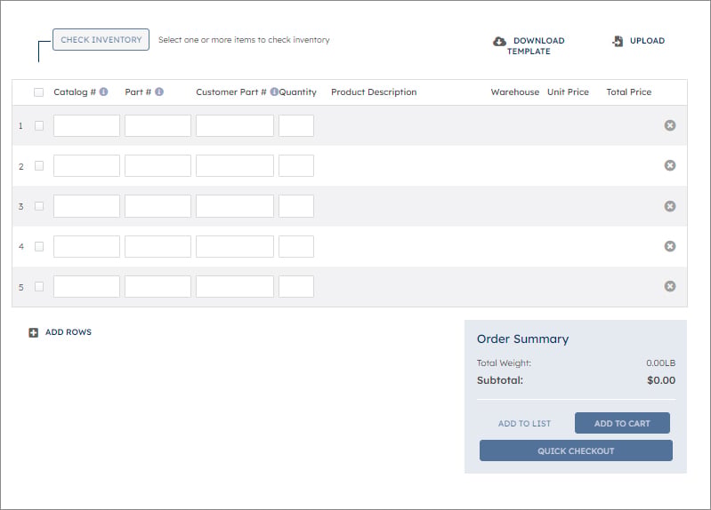 Quick order